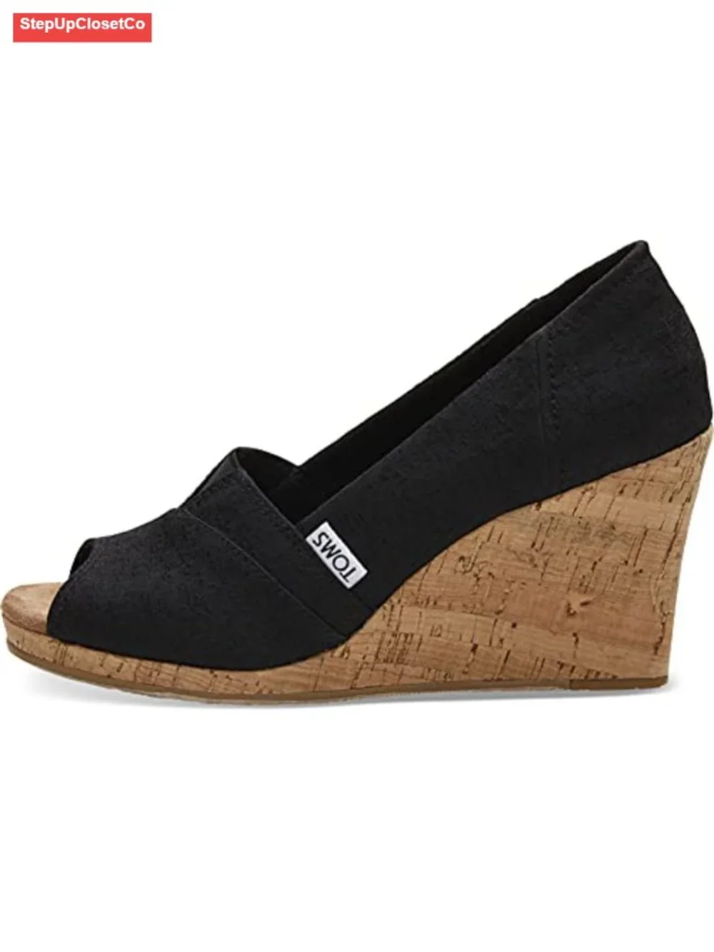Canvas Espadrille Wedge Sandal with Ankle Strap